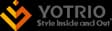 Yotrio outdoor furniture company logo with orange geometric design